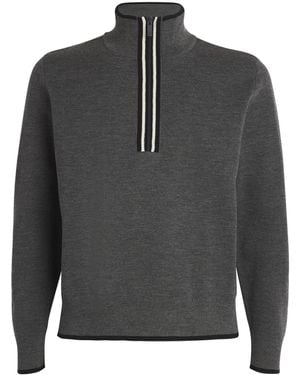 Thom Browne Milano-Stitch Funnel-Neck Jumper - Grey