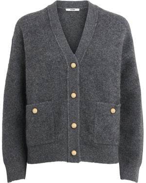 Maje Yak-Blend Cardigan - Grey