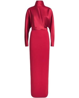 Solace London Blouson Sedgewick Maxi Dress - Red