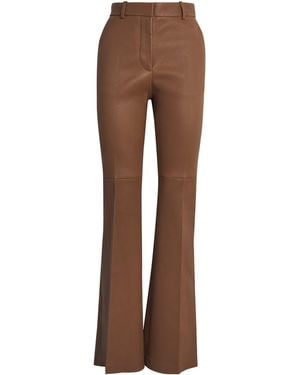 JOSEPH Leather Tafira Pants - Brown