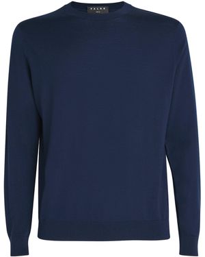 FALKE Virgin Wool Crew-Neck Sweater - Blue