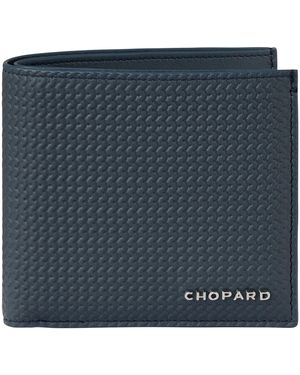 Chopard Small Leather Racing Bifold Wallet - Blue