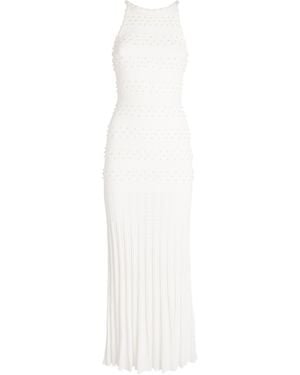 Sandro Beaded Maxi Dress - White