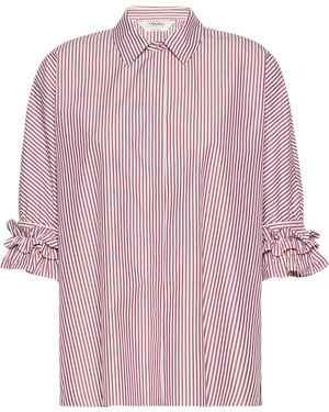 Max Mara Poplin Stripe Shirt - Pink