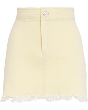 Barrie Cashmere-Cotton Denim Mini Skirt - Natural