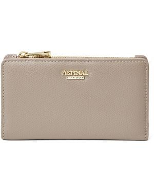 Aspinal of London Small Leather Mayfair Purse - Natural