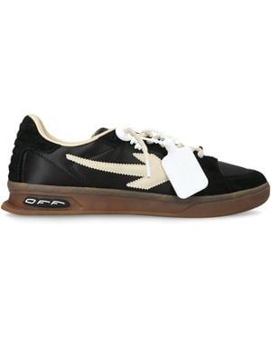 Off-White c/o Virgil Abloh Leather Slim Trainers - Black