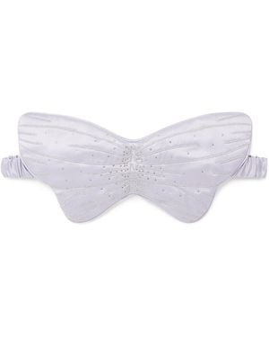 Manitu Mulberry Silk Butterfly Eye Mask - Purple