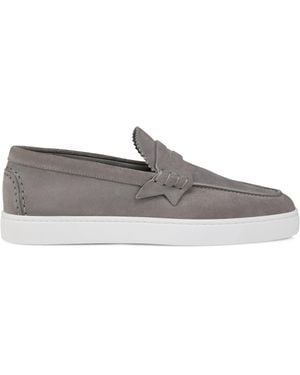 Christian Louboutin The Harold I Suede Loafers - Grey