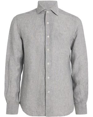 Corneliani Linen Stripe Shirt - Grey