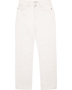 Agnona Cotton-Linen Straight Jeans - White