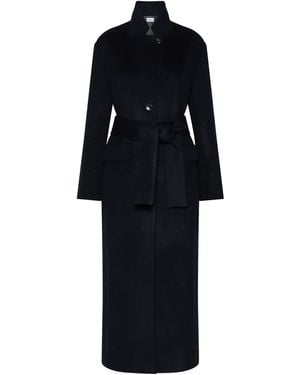 Marella Virgin Wool Wrap Coat - Black