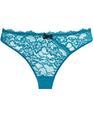 Fleur du Mal Lace Bianca Thong - Blue