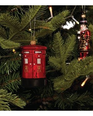 Harrods Royal Mail Letter Box Tree Decoration - Green
