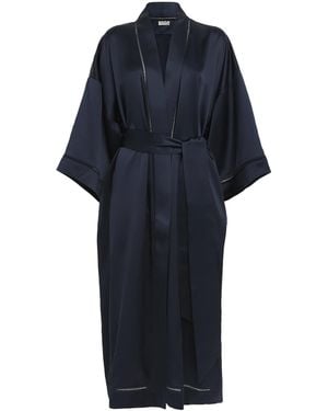 Olivia Von Halle Silk Gloria Robe - Blue