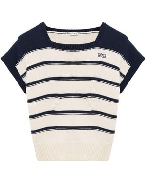 Loewe Cotton-Wool Stripe Jumper - Blue