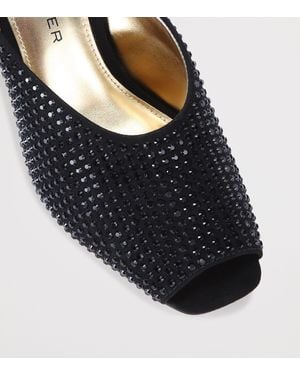 Kurt Geiger Eagle Head Heeled Mules 60 - Black