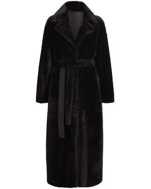 Arma Reversible Shearling Rien Coat - Black