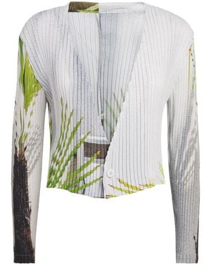 Issey Miyake Urban Jungle Pleats Cardigan - Blue