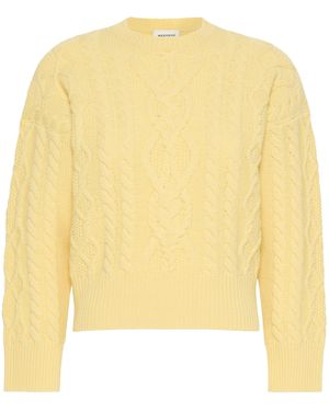 Weekend by Maxmara Wool Cable Knit Jumper - Yellow