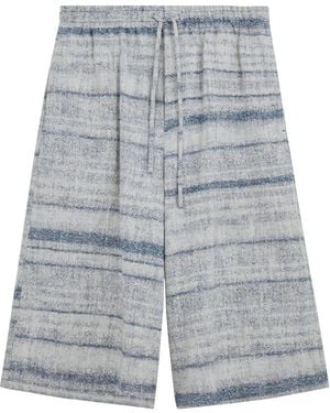 Loewe X Paula' Ibiza Denim Beaded-Effect Shorts - Blue