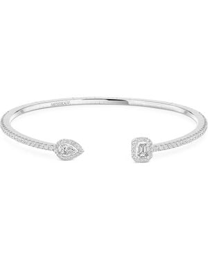 Messika My Twin And Diamond Bangle - White