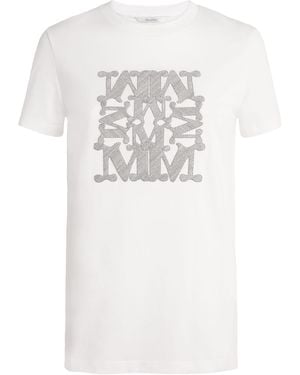 Max Mara Cotton Embroidered T-Shirt - White