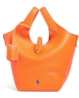 Polo Ralph Lauren Small Leather Polo Play Cross-Body Bag - Orange