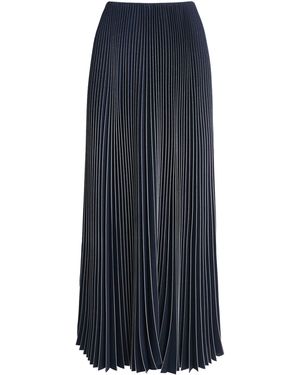 Fabiana Filippi Crêpe De Chine Pleated Maxi Skirt - Blue