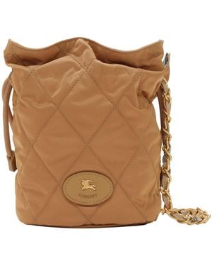 Burberry Small Quilted Horseshoe Cross-Body Bag - Brown