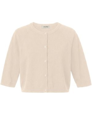 Max Mara Cotton-Silk-Cashmere Cardigan - Natural