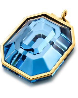 Baccarat Vermeil And Crystal Harcourt Pendant - Blue