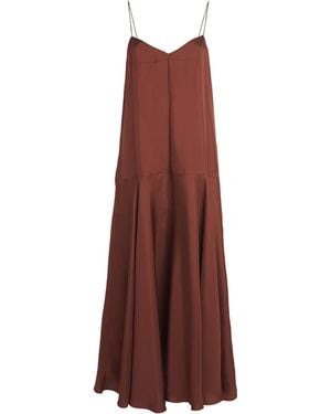 St. Agni Silk Twill Slip Maxi Dress - Purple
