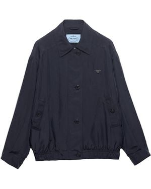 Prada Silk Bomber Jacket - Blue
