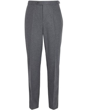 Isaia Wool-Cashmere Tailored Trousers - Grey