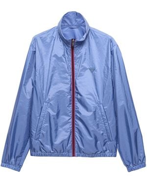 Prada Re-Nylon High Neck Jacket - Blue