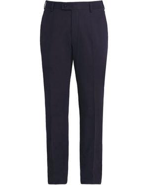 Brioni Cotton-Blend Pienza Straight Trousers - Blue