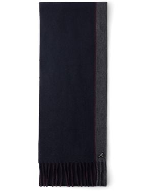 Prada Cashmere-Wool Logo Scarf - Blue