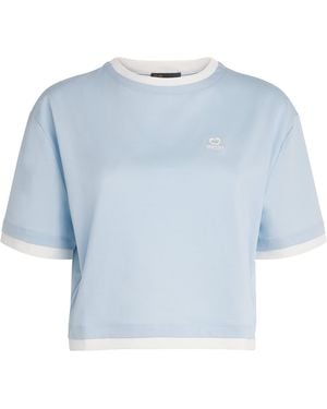 Maje Cotton Logo T-Shirt - Blue