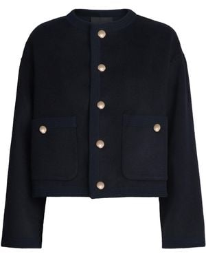 Maje Wool-Blend Double-Faced Jacket - Blue