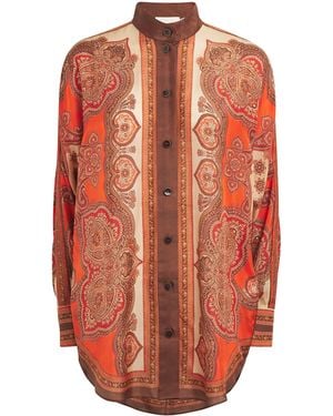 Zimmermann Silk Mahon Shirt - Orange