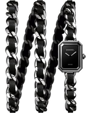 CHANEL Steel Première Iconic Chain Watch - Black