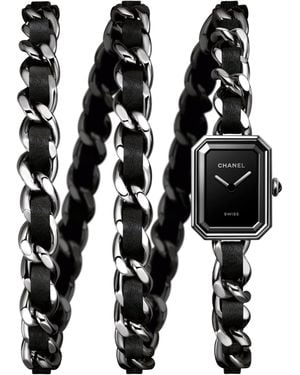 CHANEL Steel Première Iconic Chain Watch - Black
