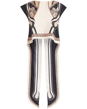 La DoubleJ Silk Foulard Blouse - White