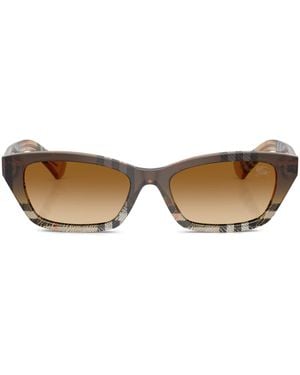Burberry Acetate Be4488 Rectangle Sunglasses - Brown