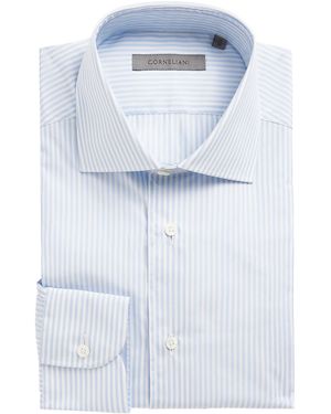 Corneliani Cotton Stripe Shirt - Blue