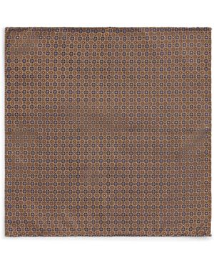 Pal Zileri Silk Jacquard Pocket Square - Brown