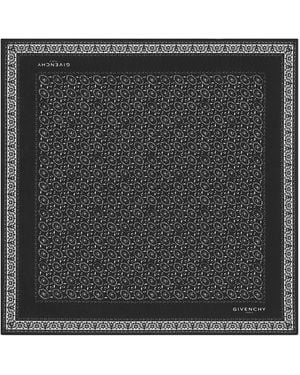 Givenchy Cotton Bandana Square Scarf - Black
