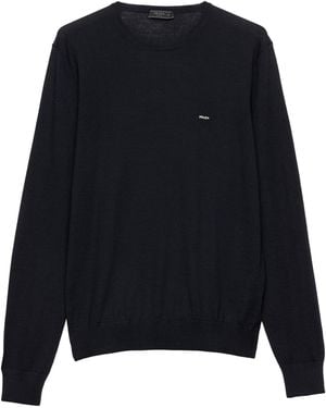 Prada Wool Logo Sweater - Blue