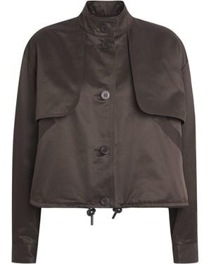 Claudie Pierlot Satin-Effect Wide-Fit Jacket - Grey